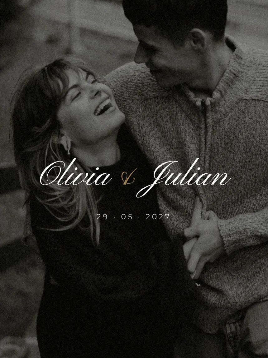 The Calligraphie Ivoire wedding website theme, shown as a complete wedding site