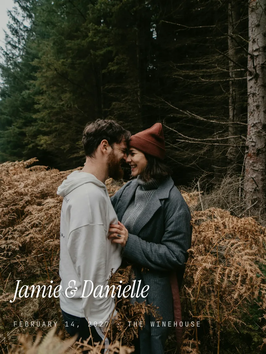 The Lumière Blanc wedding website theme, shown as a complete wedding site